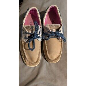 Sperry Top-Sider Girl's Intrepid Size. 3.5M  Brown/Multicolor Plaid Trim Shoes